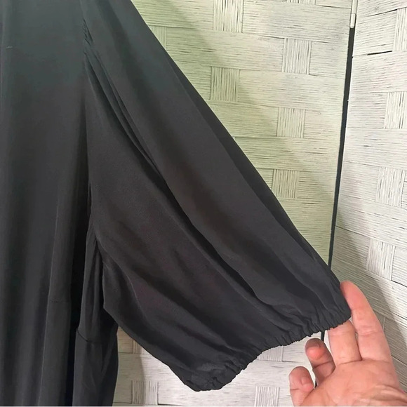 A New Day little black dress midi balloon sleeve whimsy Goth, bohemian plus size - Picture 3 of 9